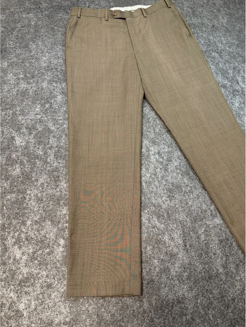 Lauren Ralph Lauren Mens 34x31 Brown Flat Front Wool Dress Pants Slacks